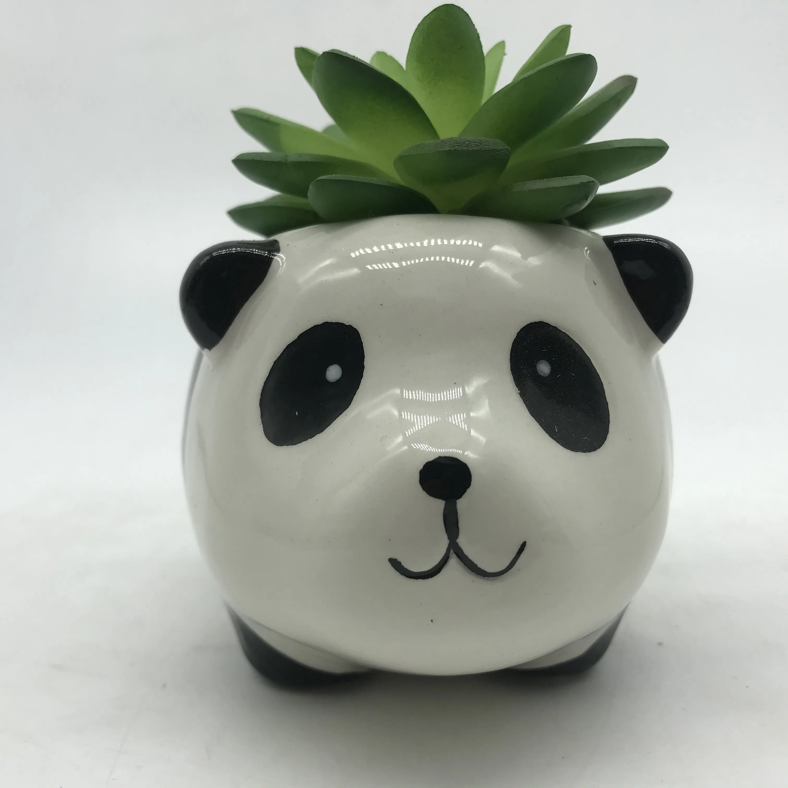
planters ceramic flower pots home decor Lovely panda ceramic succulent pot 