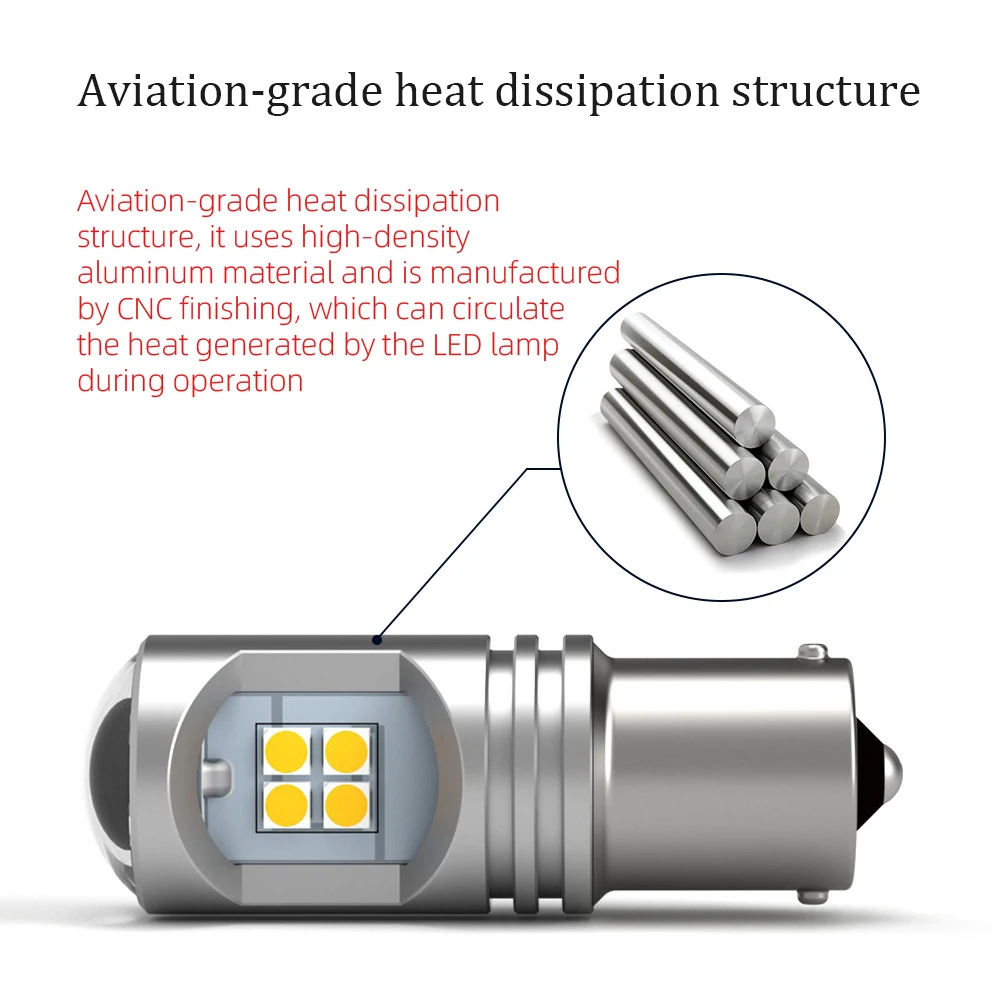 1156 BA15S P21W 1157 P21/5W BAY15D LED Brake Light Bulb Front Fog Lamp Reverse Stop Backup Light 12V 24V