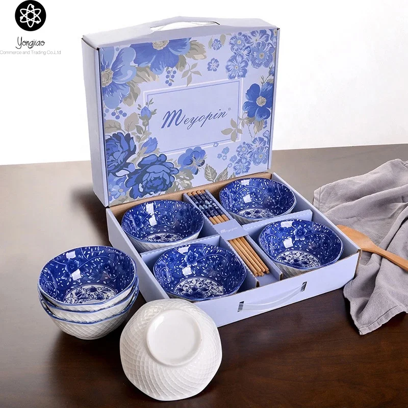 Coconut Fruit Noodle Porcelain Bowl Soup Sugar Salad Ceramic Bowl Set Wholesale