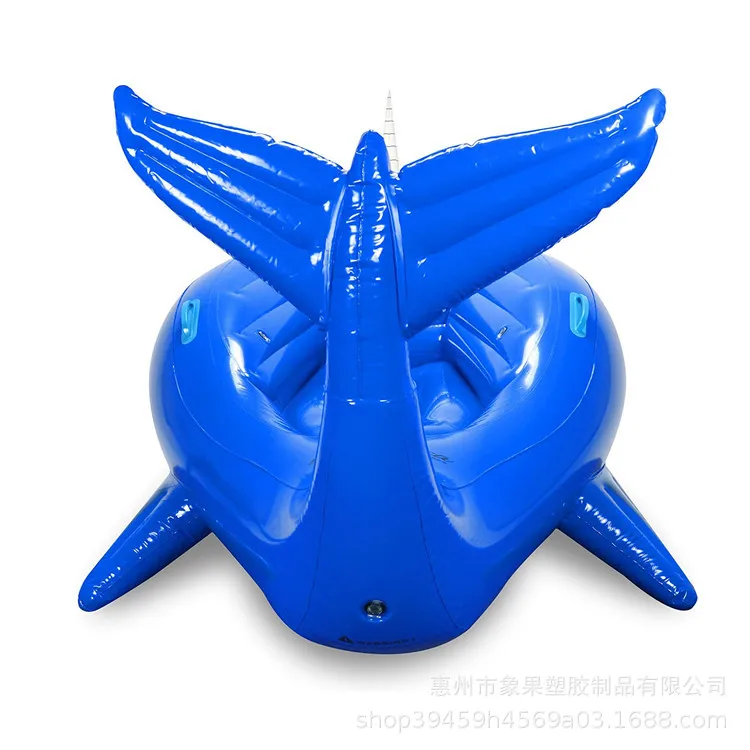 Hot selling PVC inflatable whale rider for floating