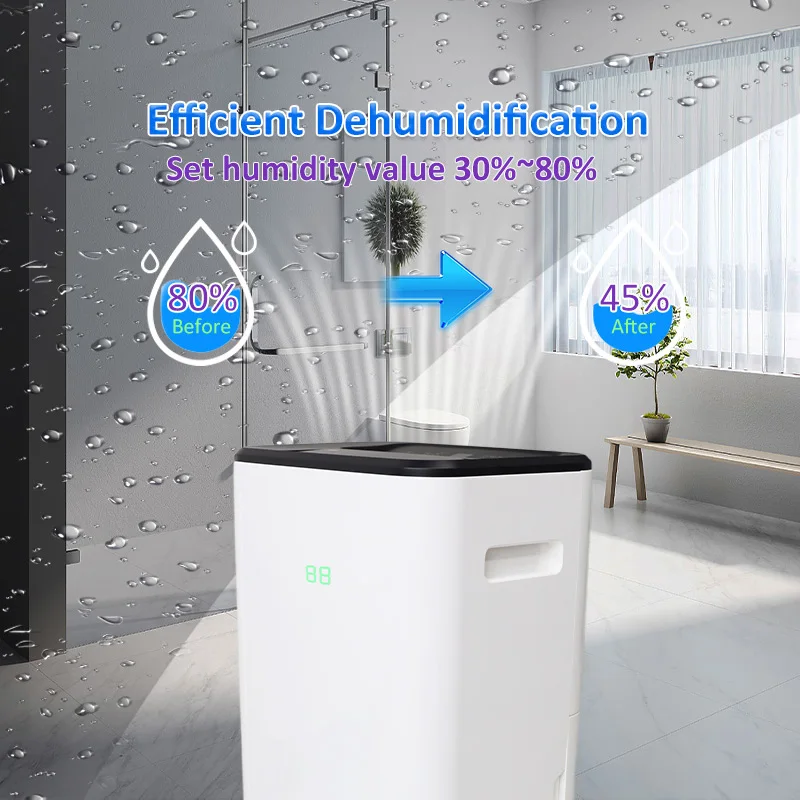 JJPRO Greenfly wholesale OEM ODM smart WIFI  Home dehumidifier  25L CE ROHS portable air dehumidifier with HEPA optional