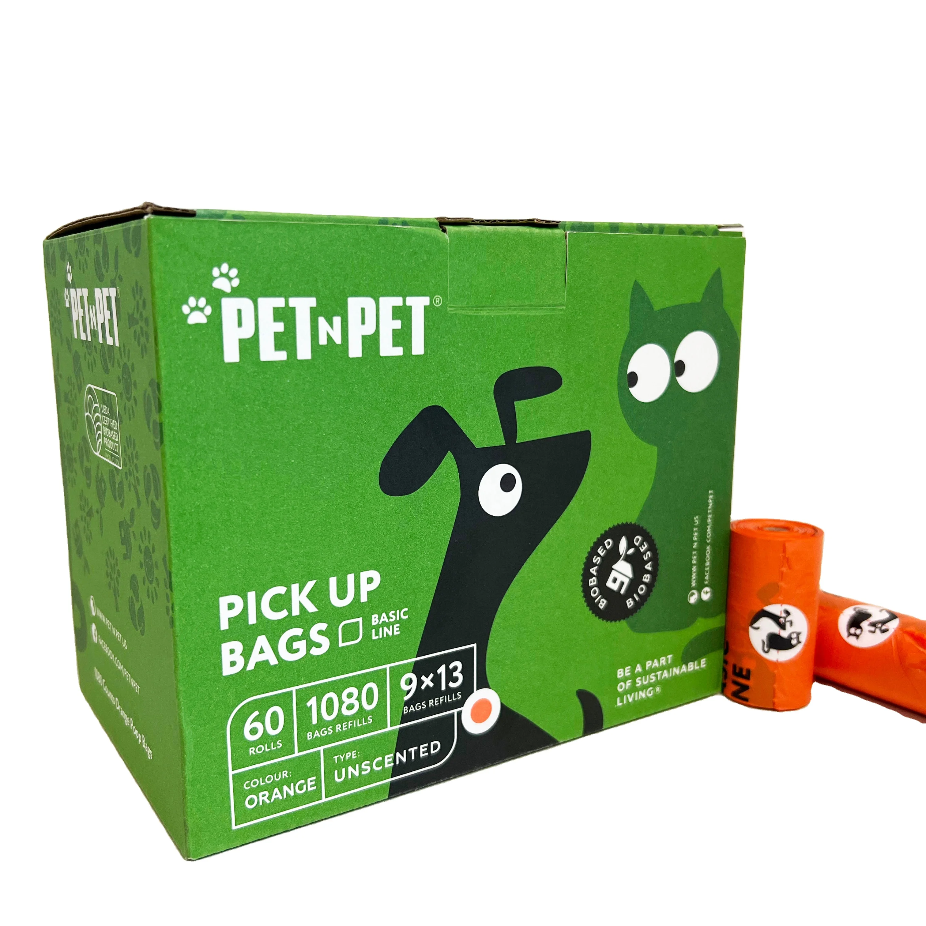 Pet Poop Waste Disposal Bags Biodegradable Compostable Poop Bags Custom Labels For Dog Poop