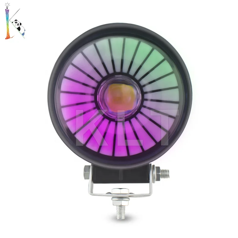 Lighting System White light + Colorful aperture Led Projector Headlight 6000K 6500K High Motorcycle Laser Led For Off-road