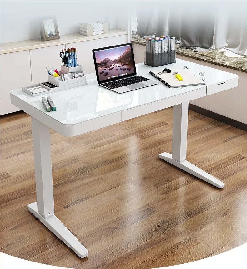 Ergonomic Computer Table Home Office USB Wireless Sit Stand Laptop Electric Height Adjustable Standing Desk