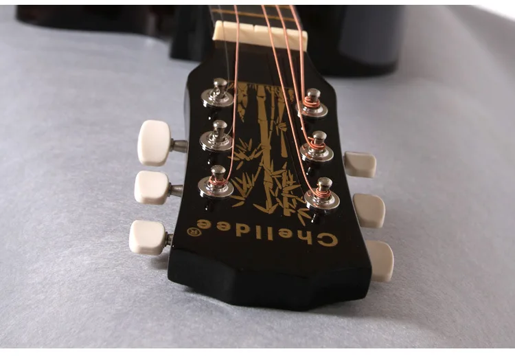 Hot Sale 38 inch Acoustic Guitar Popular Colored Handmade Basswood Acoustic Guitar for student kids