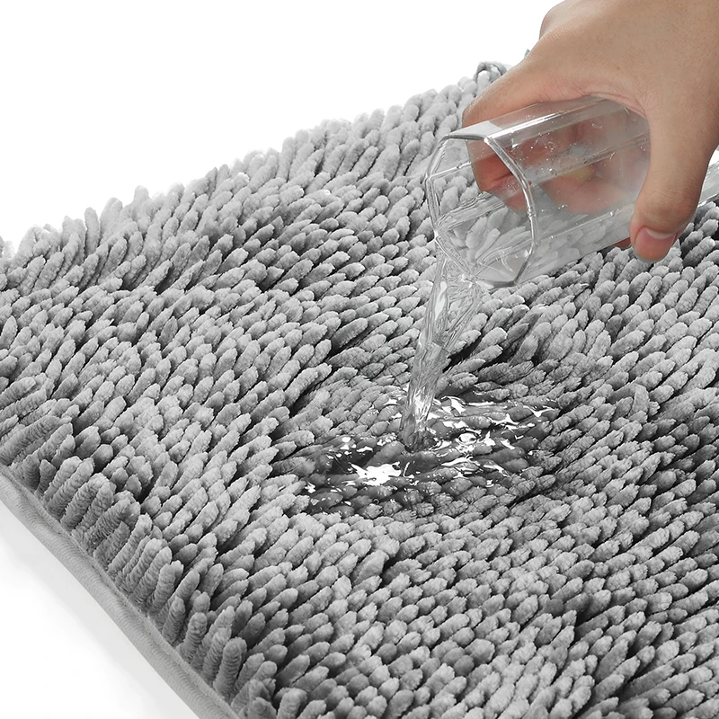 Modern Design Highly Absorbent Anti Slip Backing Chenille Door Mats Indoor Doormat