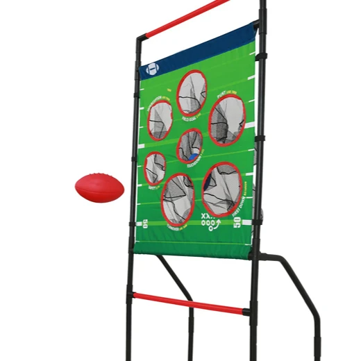 HJ Sports Outdoors Exercise Game 3-in-1 toss backyard lawn game, flying disc game, Rugby Ball Toys throwing toss game set