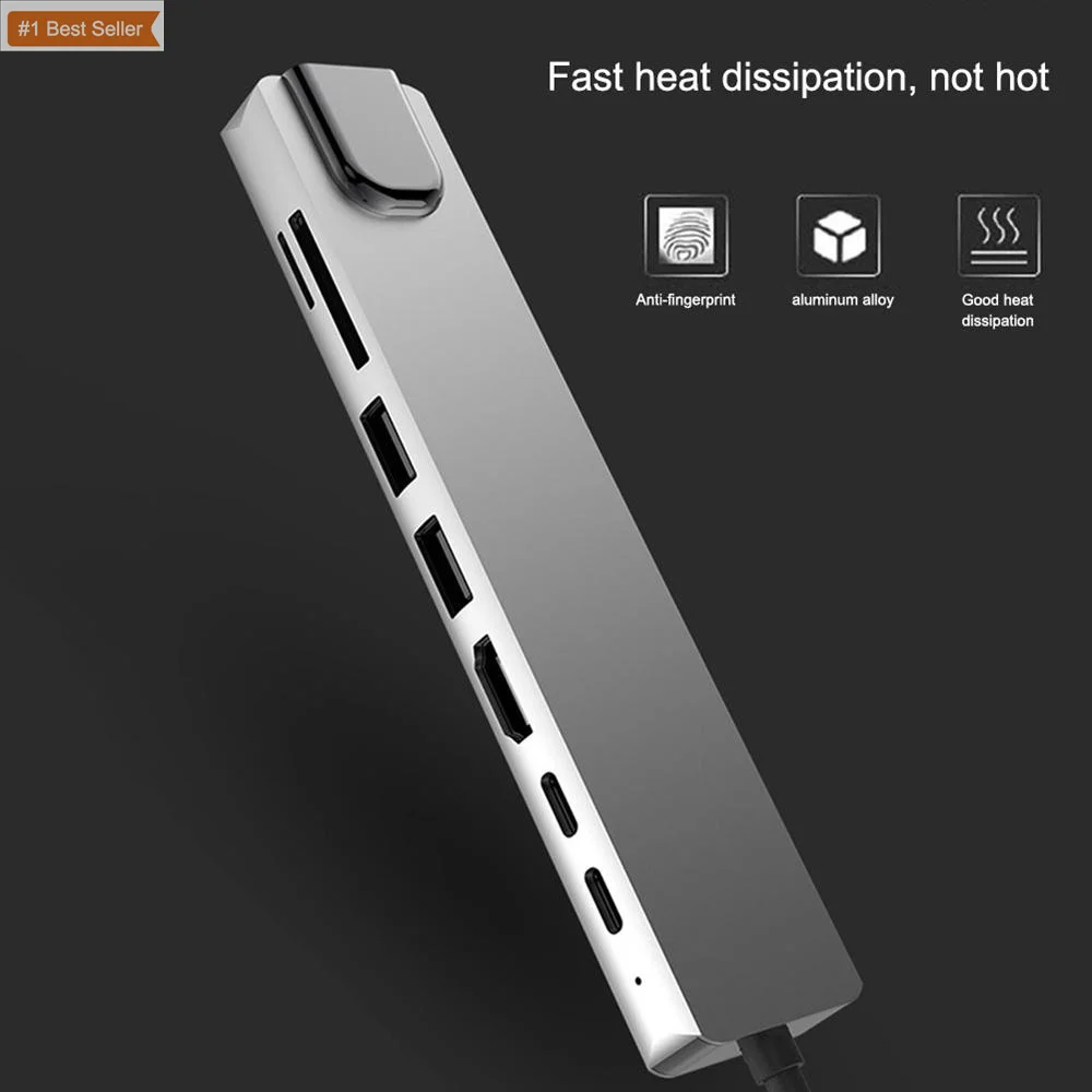 8 Вт 1 Тип USB C Hub чтобы RJ45 czytnik kart PD зарядное устройство многофункциональный адаптер 3 0 4K HDMI SD/TD