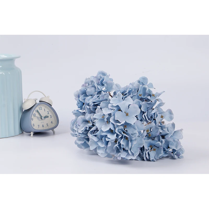 Discount lively plastic fake hydrangea wedding favors spike real touch plastic fake flower bride