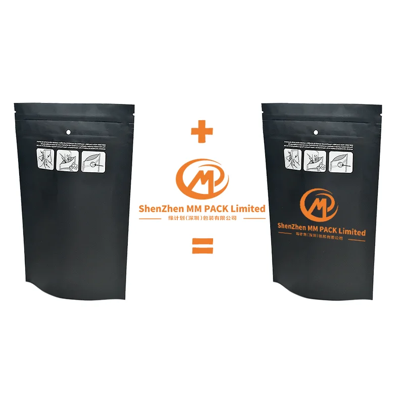 custom mylar flexible candy smell proof child proof mini small stand up pouch ziplock packaging spice pen mylar zipper bags