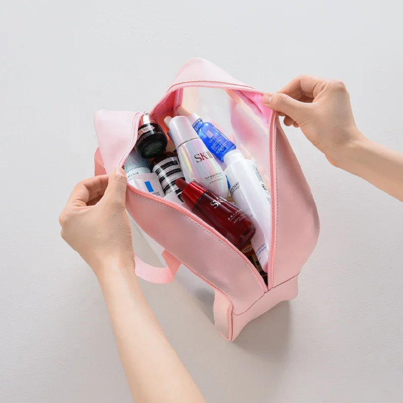 Clear Pvc Travel Wash Bag Toiletry Waterproof Plastic Cosmetic Makeup Bag for Bathroom