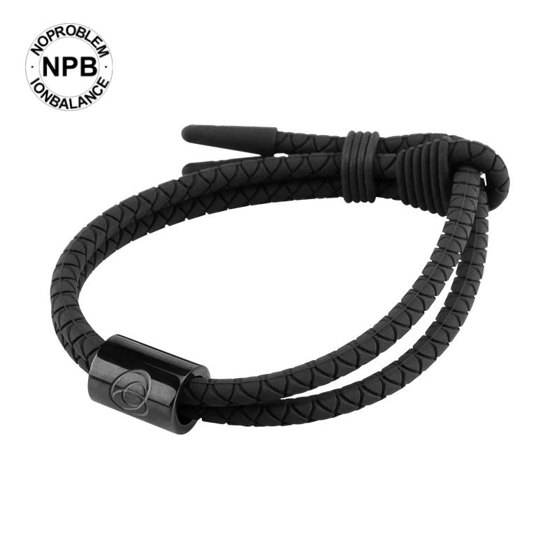 P214 Health jewelry trendy waterproof name brand new sport fluorescent woven silicone bracelet wristband for men women