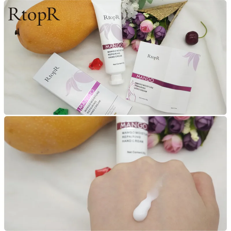 RtopR World premiere Mango Bright Moisturizing Liquid High Quality Skin Hand Whitening Face Care Anti-aging Serum Hand Cream