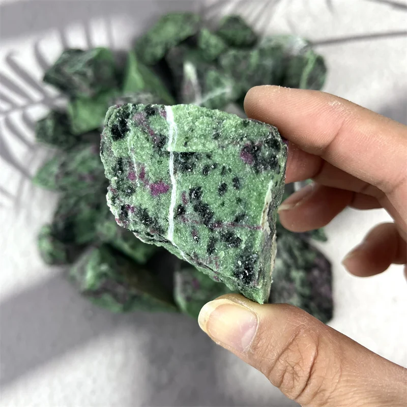 Natural Ruby Zoisite Precious Gemstone Specimen Healing Stone Rough Raw Quartz For Decoration