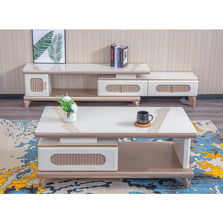 Factor direct Luxury Hot Sale Tv Stand TV cabinet Modern Living Room Support customized