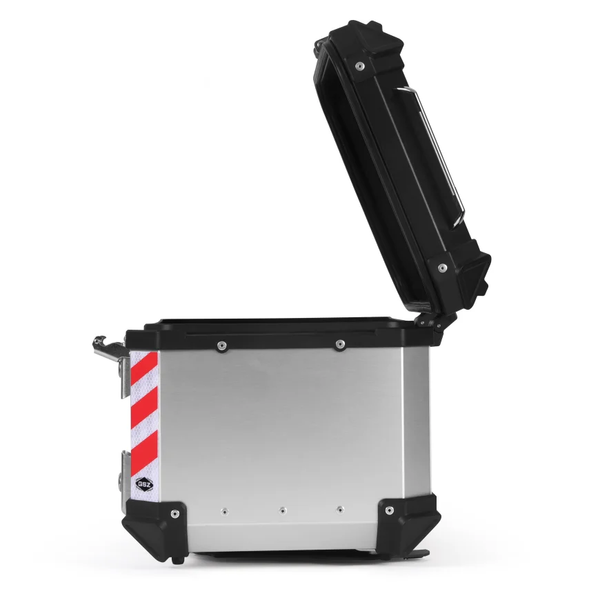 
45L High quality waterproof scooter trunk black silver Top case delivery to box aluminum alloy tail boxes motorcycle 