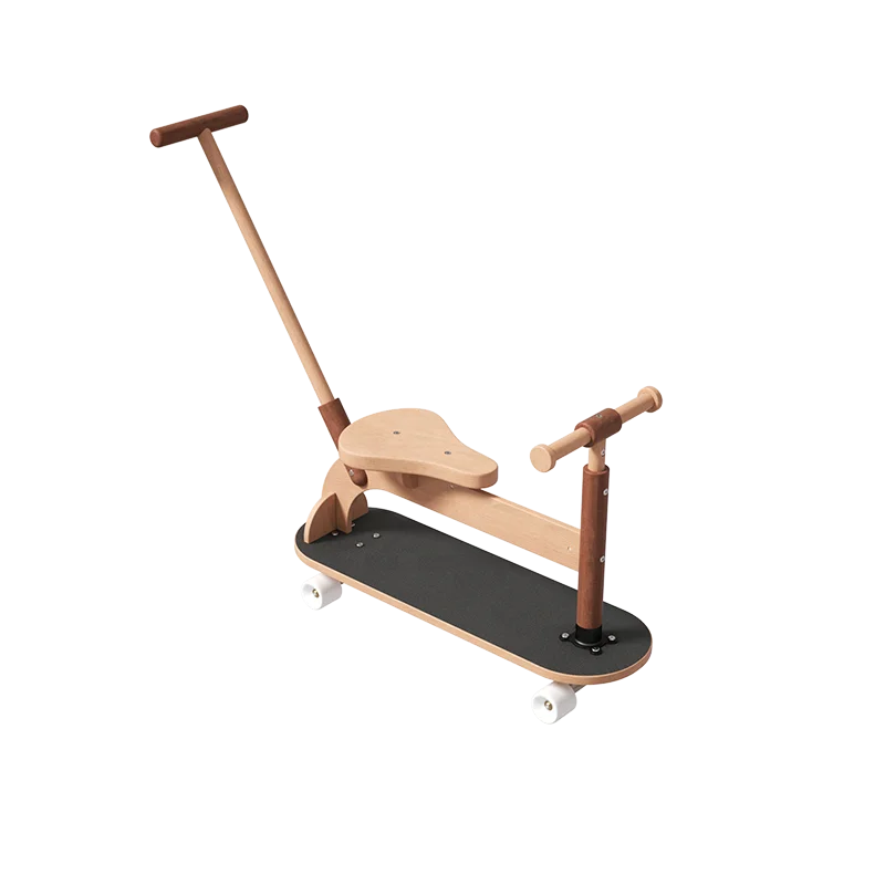 Hot Sale & High Quality Wooden Balance Baby Exercise Toys  6 in 1 Kid Rider on Car, Skate Board, Scooter