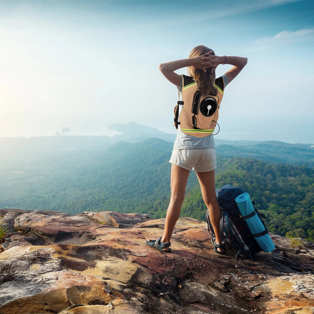 Heat Prevention Personal Cooler Cool Vest Compressor Battery Powered Motorcycle Circulating Cooling  Safety Vest For Hot Weather