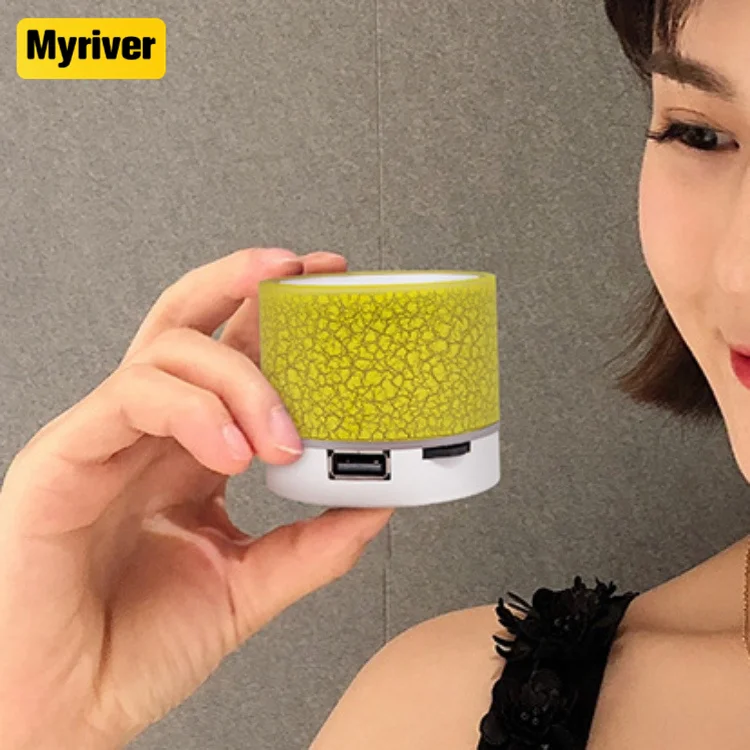 Myriver Cheap Custom Music Led Light Usb Mp3 Speaker Small Smart Wireless Portable Mini Pocket Bt Speakers Manufacturer For Sale
