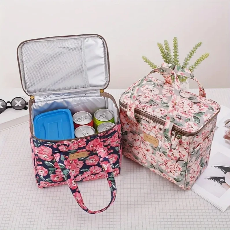 wholesale custom New arrival woman Lunch Tote bag for beach Thermal insulated Lunch bag Outdoor Picnic storage Cooler bag