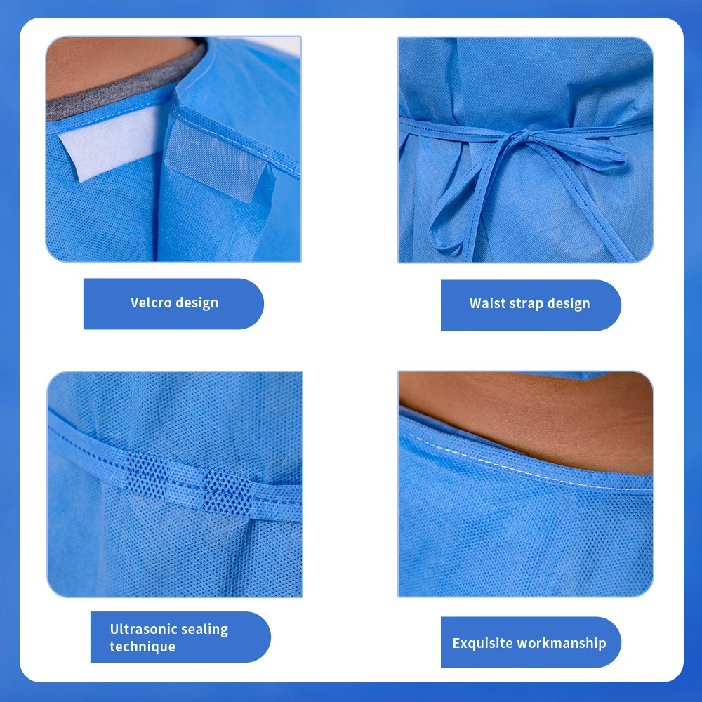 Reinforced High Quality Protective Gown Surgical Disposable Apron CE Medical Care Practice Silicone Skin for Suture Pad Training