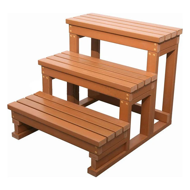 Plastic hard wood Hot tub step