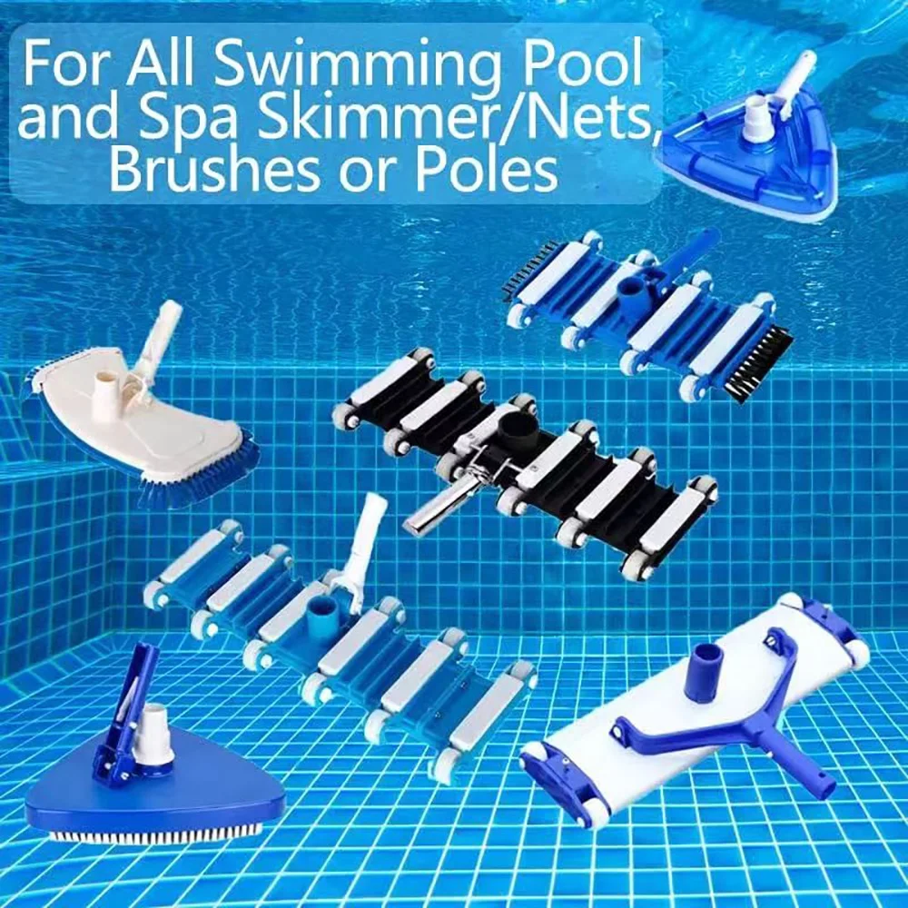 Stainless Steel Universal V Clip Fit for Swimming Pool and Spa Skimmer Net Brush and Poles
