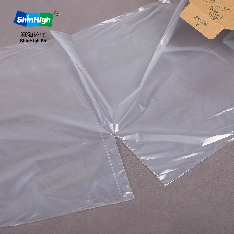 Wholesale PLA Corn Starch plastic biodegradable compostable food preservation bag
