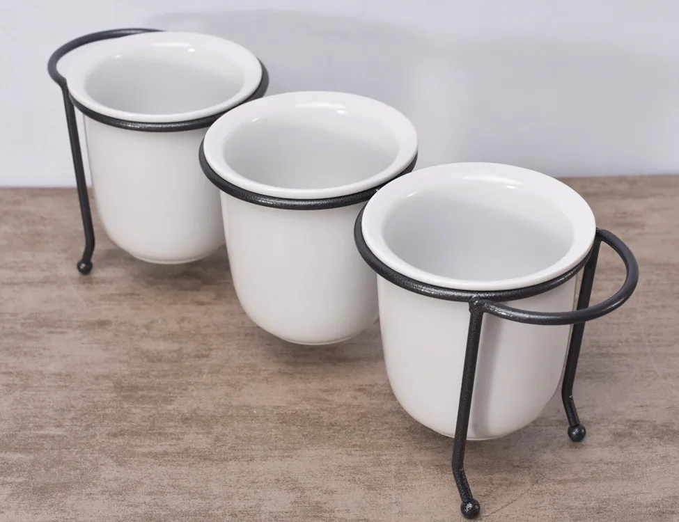  Factory direct sales cheap white ceramics kitchen utensil holder for knife and