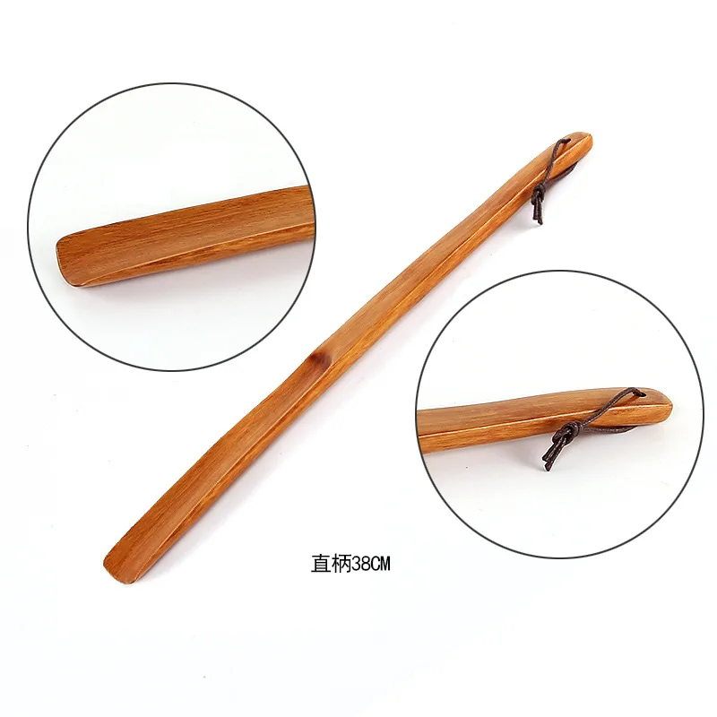 Decorative Shoehorn Long Handle Extended Reach Women Men Kids Senior ...Disabled Natural Wood Shoe Horn