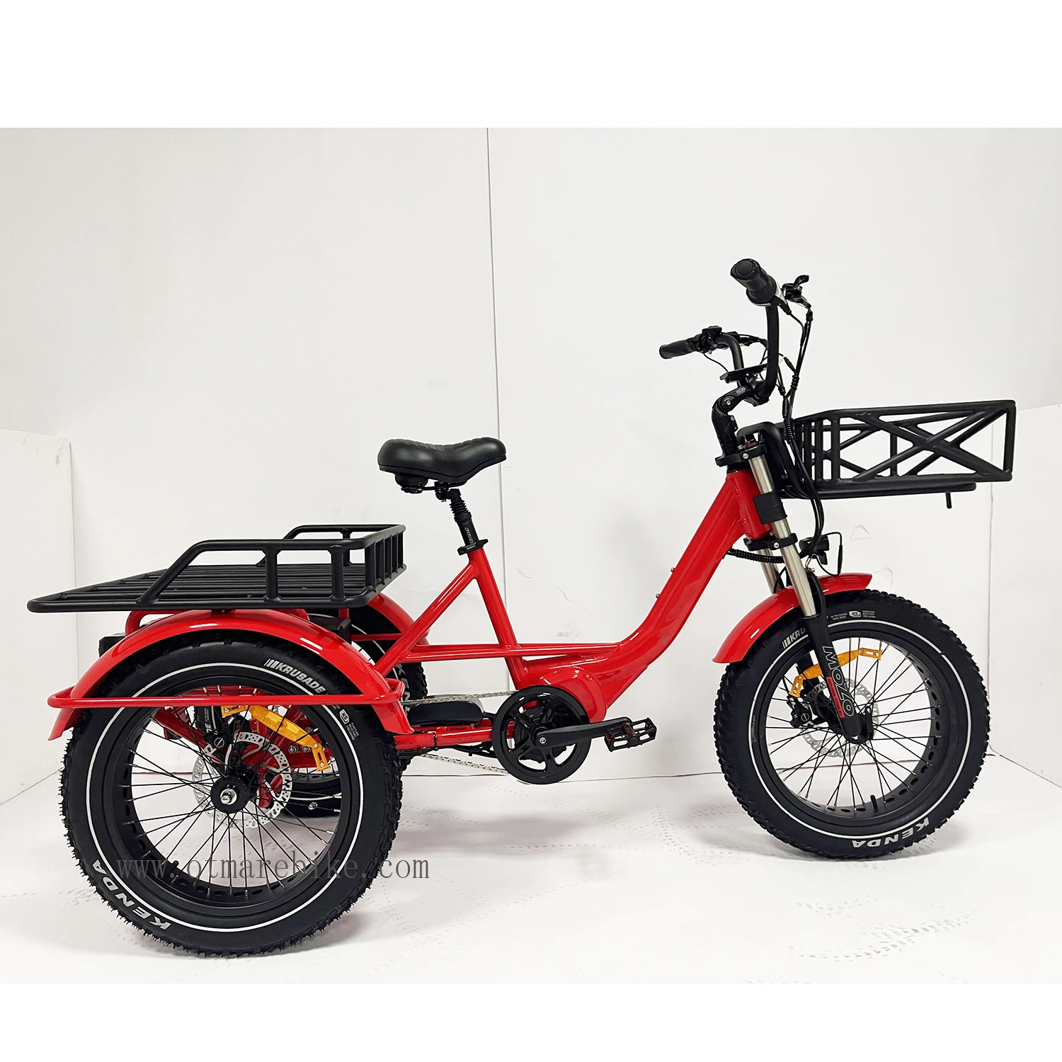 3 Wheel Electric Bike Cargo Mid Drive 750w 1000w Electric Fat Bike Adult Hot Sale Three Wheel Electric Delivery Bike