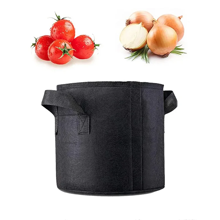 Free Samples 5 Pack 5 7 10 15 25 30 100 Gallon Felt Grow Bags 300G Thickened Fabric Pots with Handles