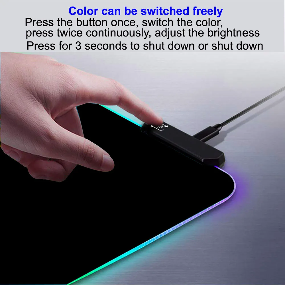 high cost performance LED ergonomic larger create custom sublimation gaming rgb mouse pad