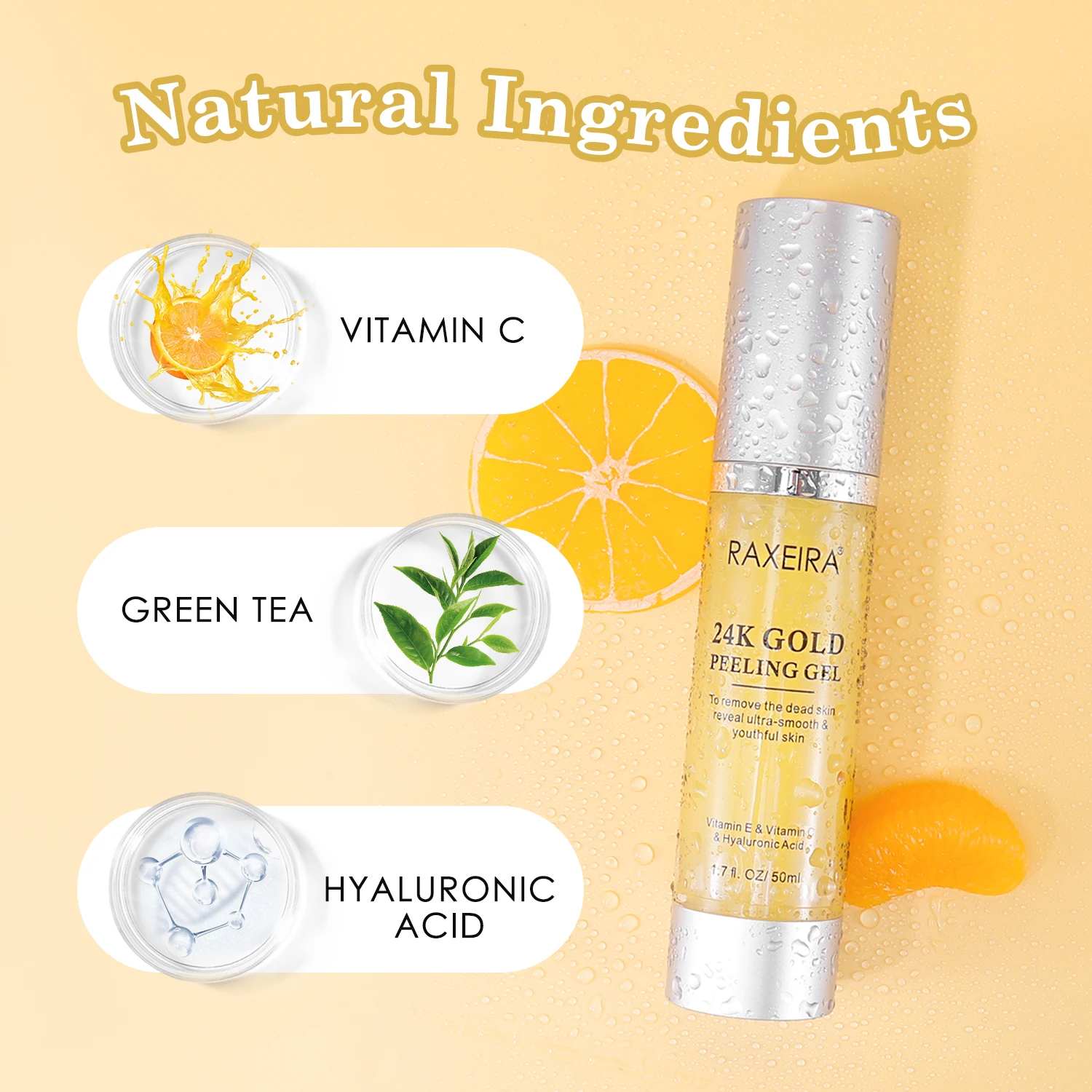 Best Sale Gold 24K Multi-Vitamin Deep Exfoliator Skin Care Facial Peeling Gel Beauty Skin Peeling Gel Exfoliate