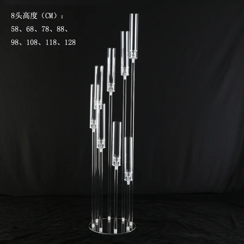 Clear Tall Acrylic Candelabra Candle Holder 6 Amrs  8 Arms 10 Arms Acrylic Candle Holders 12 Armsacrylic Candlestick