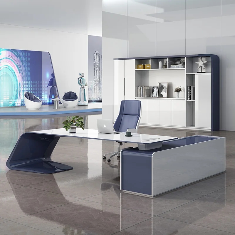 escritorio de oficina white executive Luxury office table office Desk set Office furniture commercial furniture schreibtisch