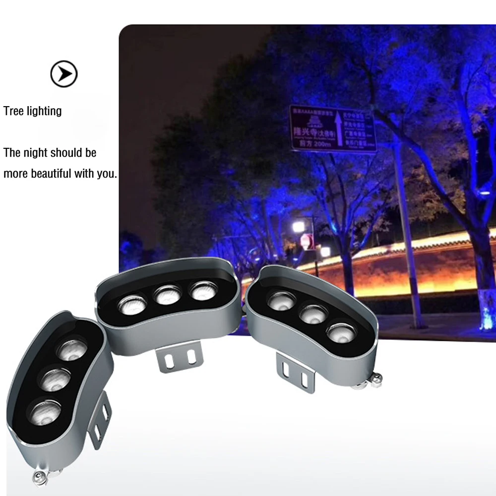 Outdoor IP68 Waterproof LED Tree Light RGB Garden Garden Landscape Green Belt Splicing Ring Pole Light Chain Lamp for Tree