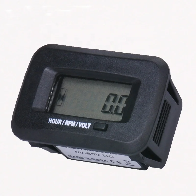 Runleader Digital RPM Meter Engine Hour Meter Voltmeter Running Hour Meter For ATV Chainsaw Tractor Excavator