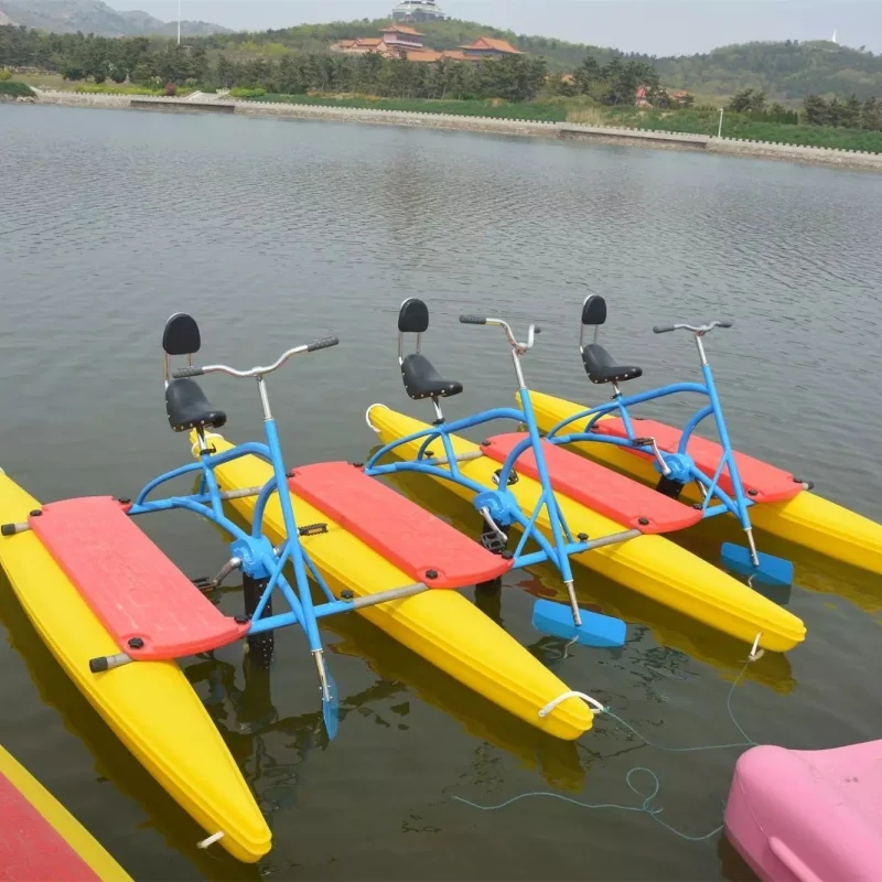 Top Seller Commercial Quality Juegos Single Or Double Water Bike Pedal Boats for Sale