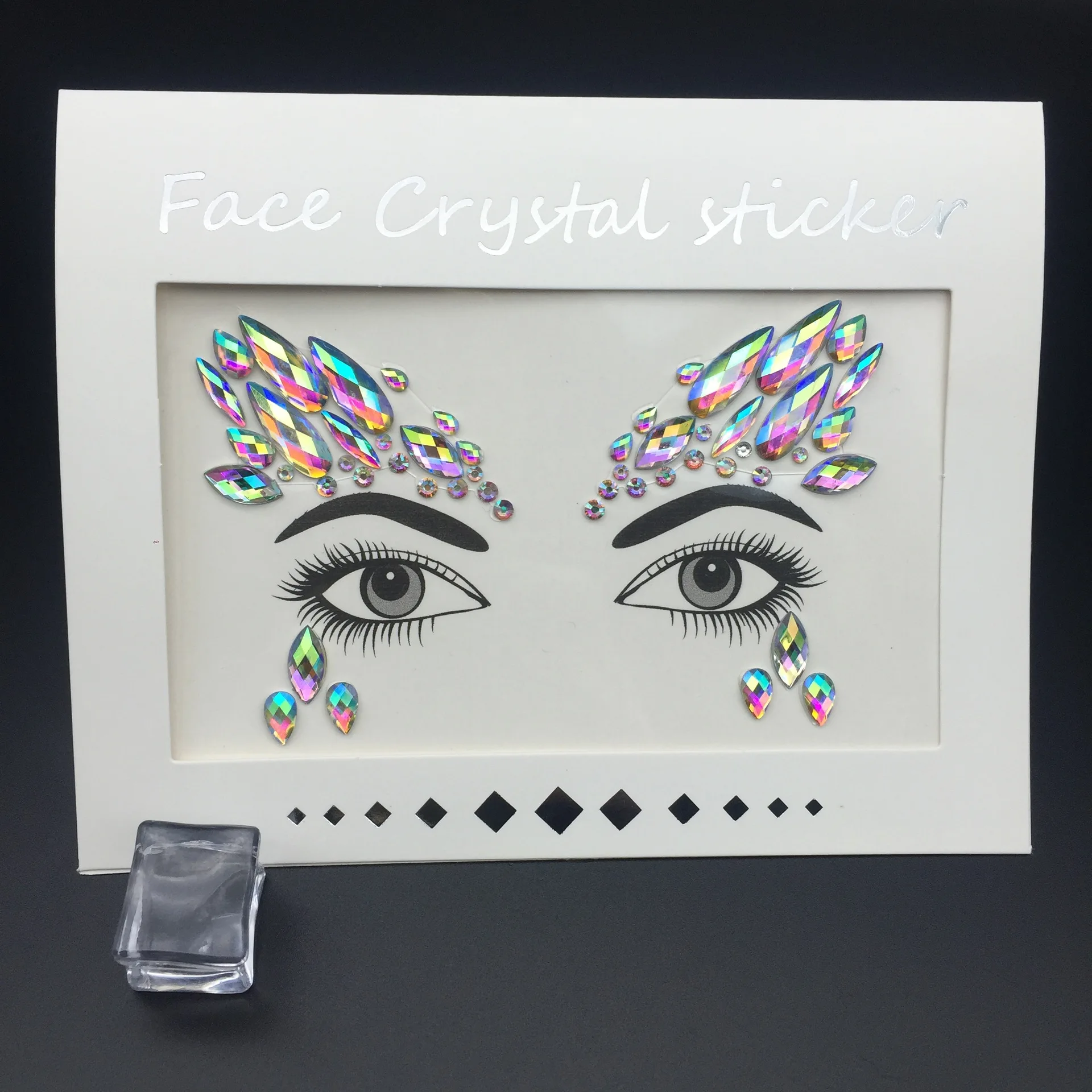 Custom Jewelry Eye Face Gems Crystal Rhinestone Sticker Festival Party Body Tattoo Face Stickers Glitter Jewels Gems