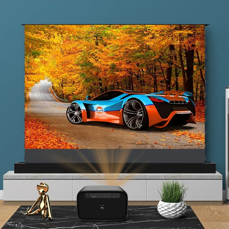 Seeball 100 inch 16:9 Pull up&down projector screen Floor rising grey screen portable projector screen