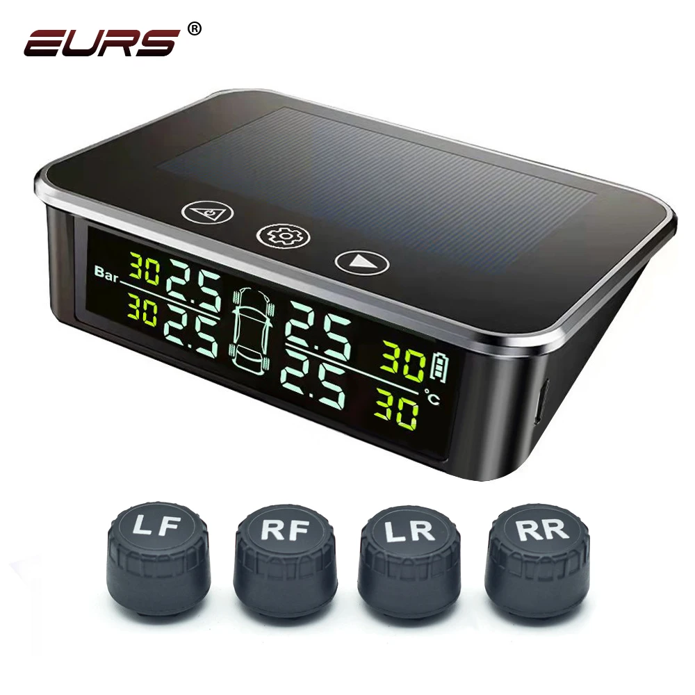 2022 New Arrival Wireless Car Tire Pressure Monitoring System Solar External Internal Universal TPMS