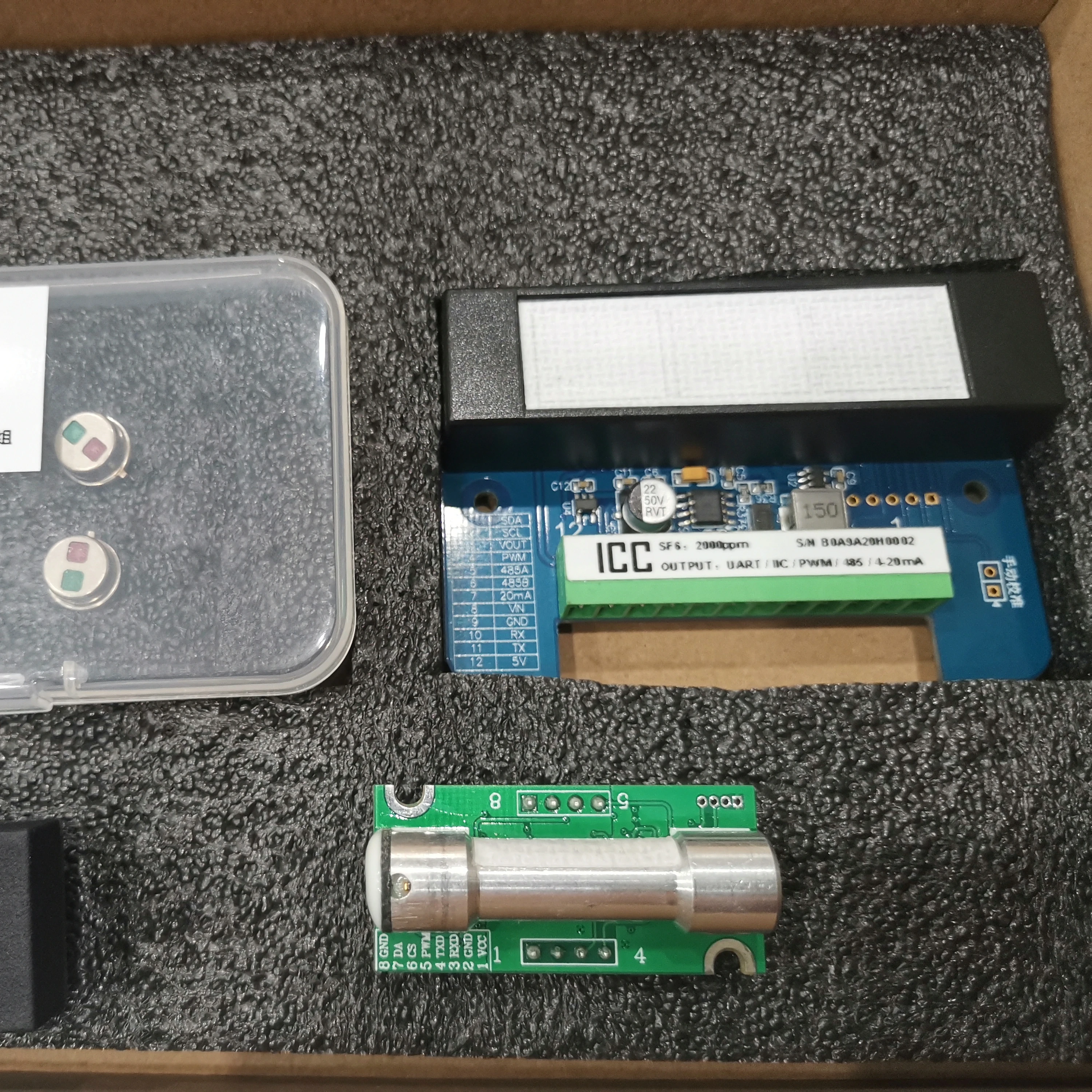 ICC NDIR Gas Modules IR-A0 Series, High precision, Using dual channel pyroelectric infrared detector