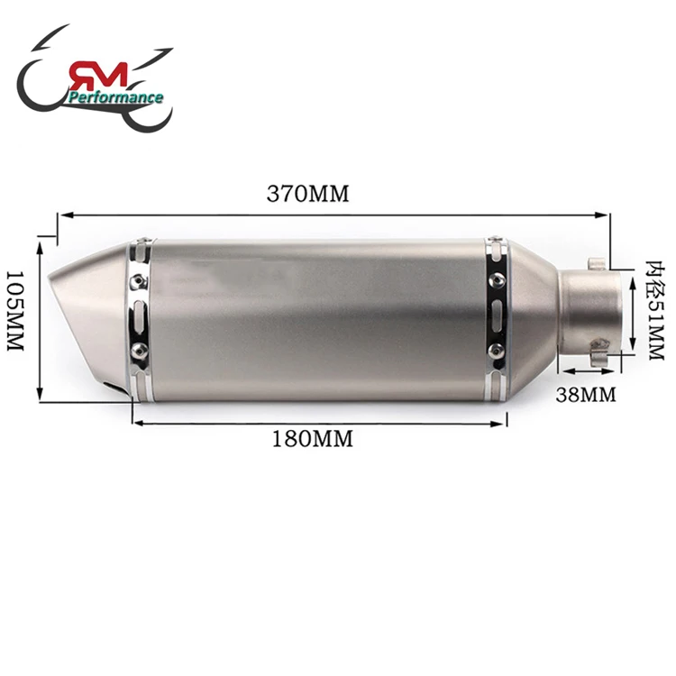 UniversalRACING Modified Motorcycle Exhaust Pipe escape Muffler fit all Motorcycle ATV Scooters Dirt bike