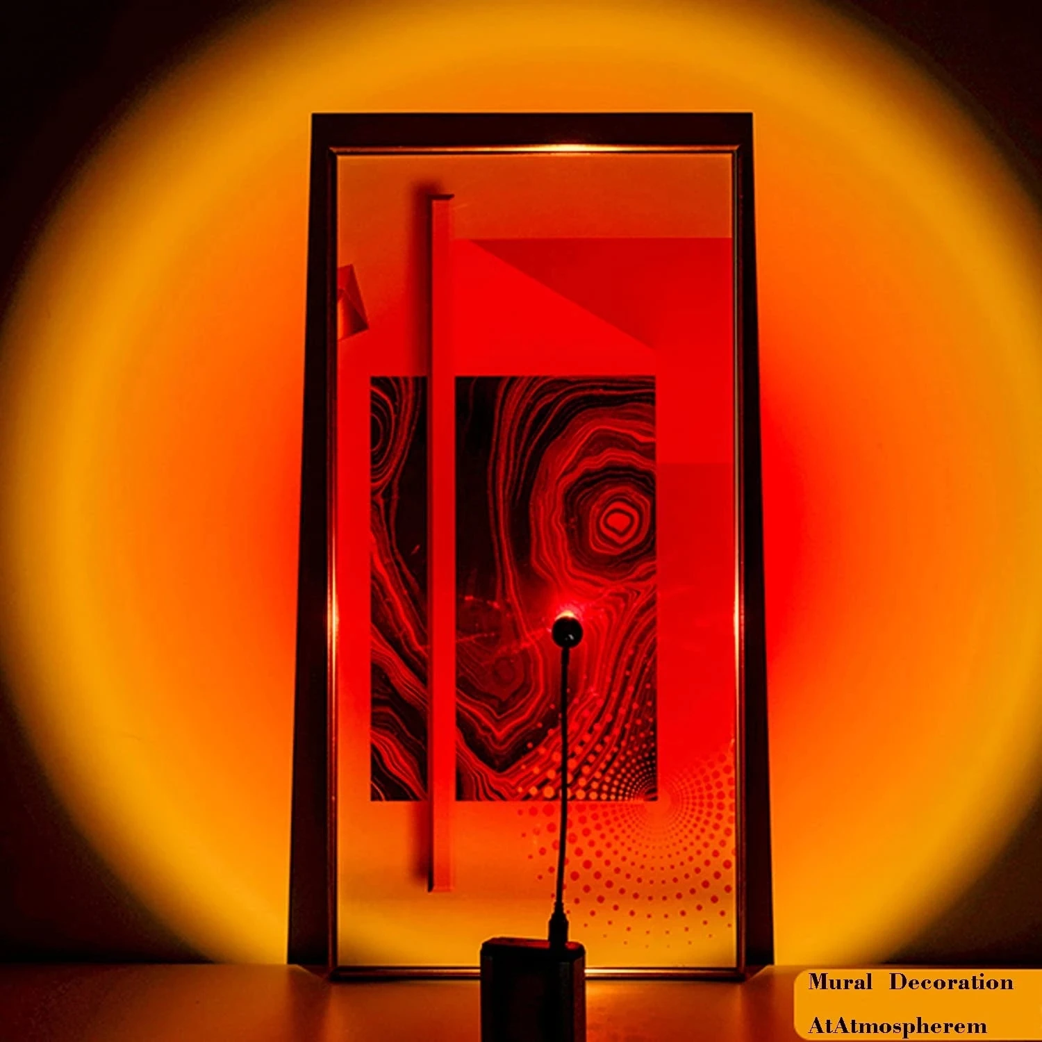 Atmosphere Light Sunset Rainbow Brightness Projector Glow Of Sunset USB Colorful 360 Degree Rotation Portable Sunset Lights