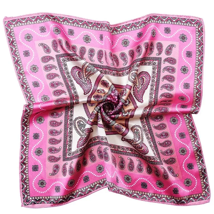 
Women square small scarf, manufacturer imitated silk square scarf 