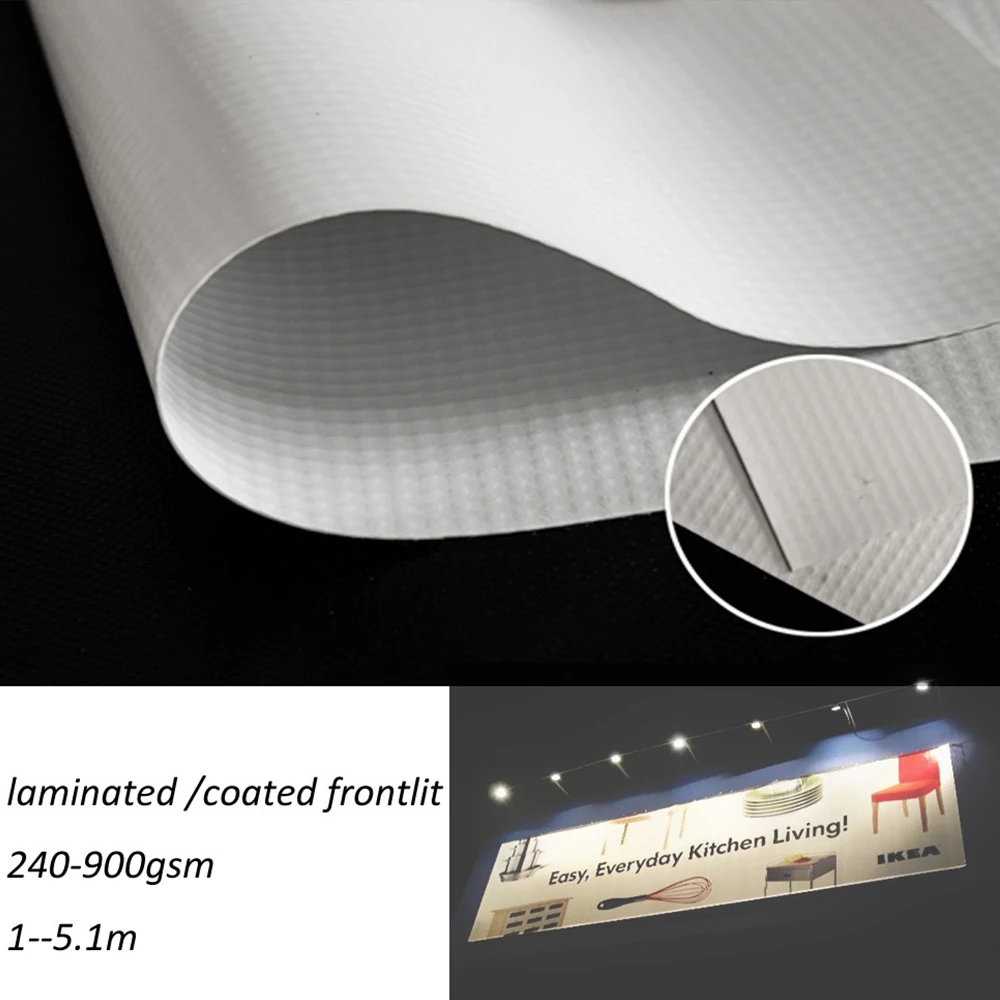 Outdoor printing pvc lona rolls advertising material frontlit flex banner PVC coated banner