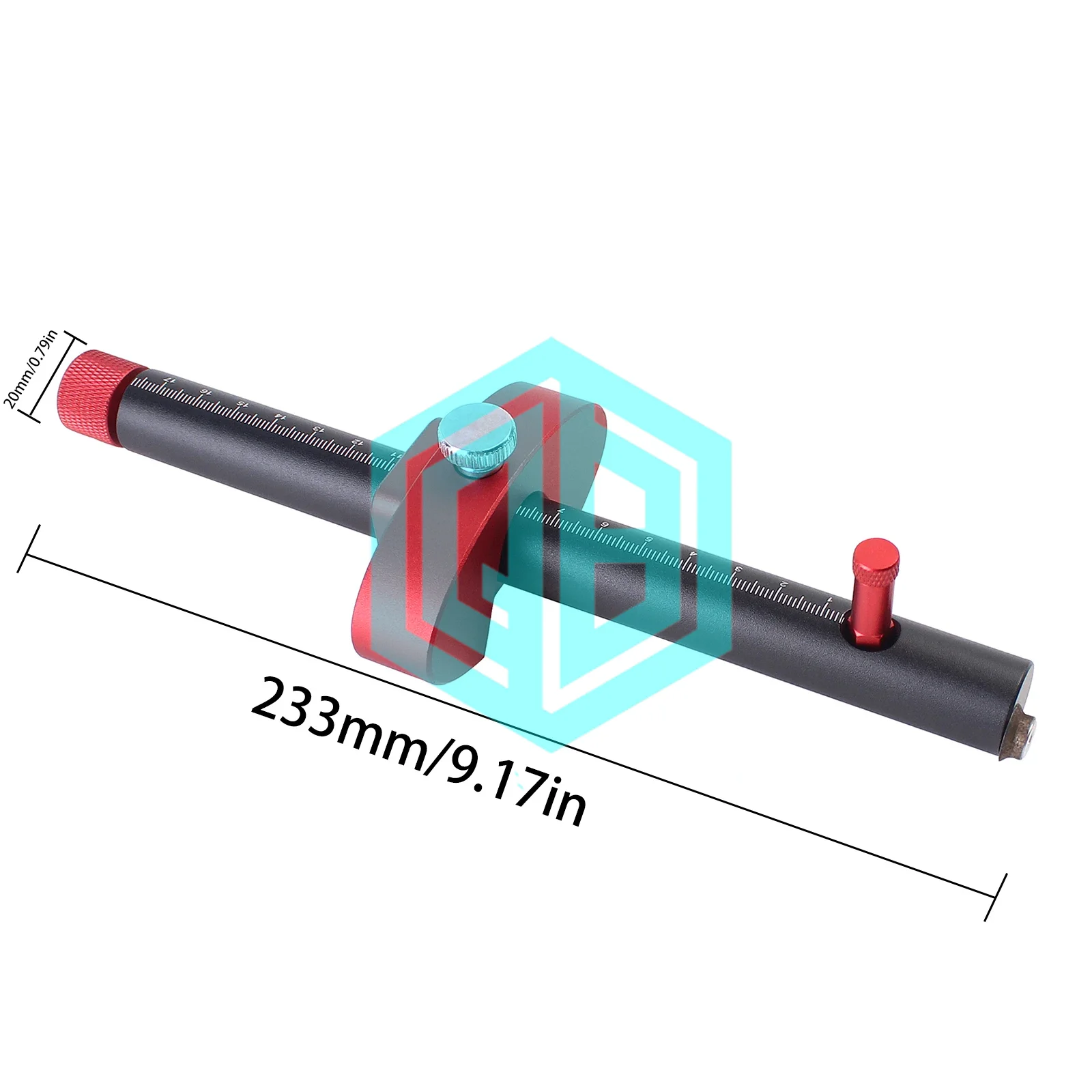 Woodworking European Style Scriber with Embed Pen Tip, Wheel Marking Gauge Carpentry Parallel Line Drawing Mortise Scribe Tool