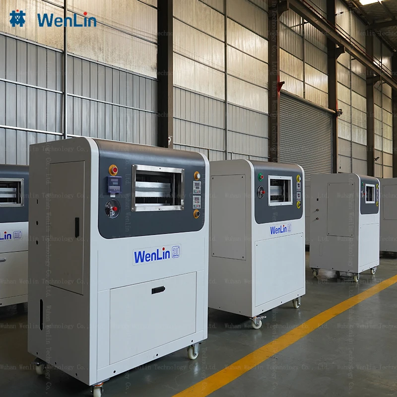 Wenlin  2 layers hot and cold 220V laminating machine business card hotel card passport making machine