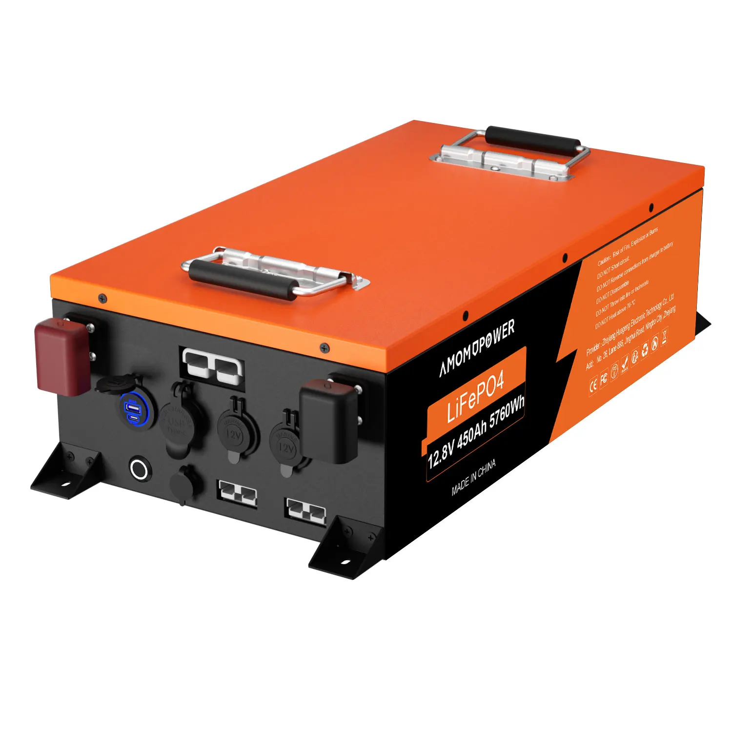 12V 450Ah High Capacity Rechargeable Lithium Ion Battery LFP Anode Prismatic Size Rate for RV Canopys Solar Energy Storage